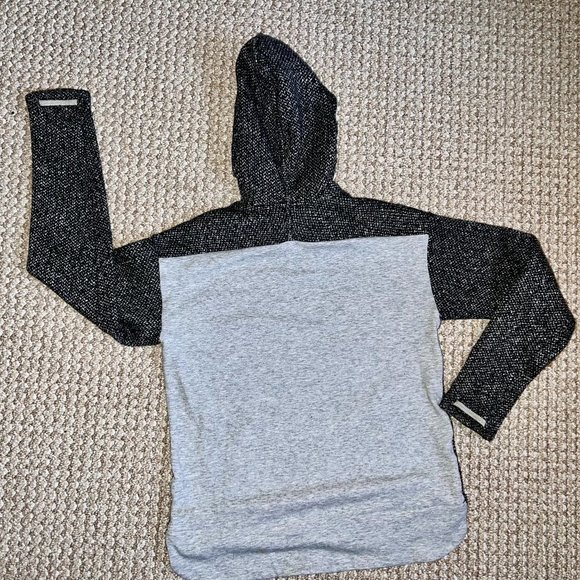 Athleta Girl charcoal grey and heather half zip size L / 12 - Picture 2 of 3
